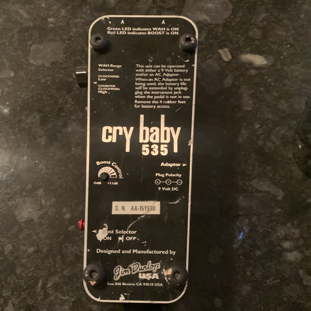 NON  working Jim Dunlop CRY BABY Wah guitar effects Pedal for PARTS